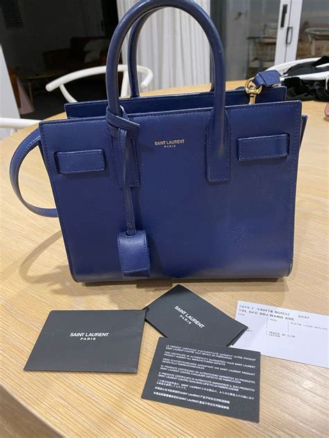 sac yves saint laurent bleu|ysl sac de jour large.